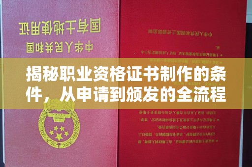 固原揭秘职业资格证书制作的条件，从申请到颁发的全流程解析